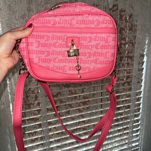 Juicy Couture Pink Logo Crossbody Bag with Adjustable Strap